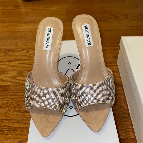 Steve Madden Shoes - Rhinestone Pointed Toe Heel Steve Madden